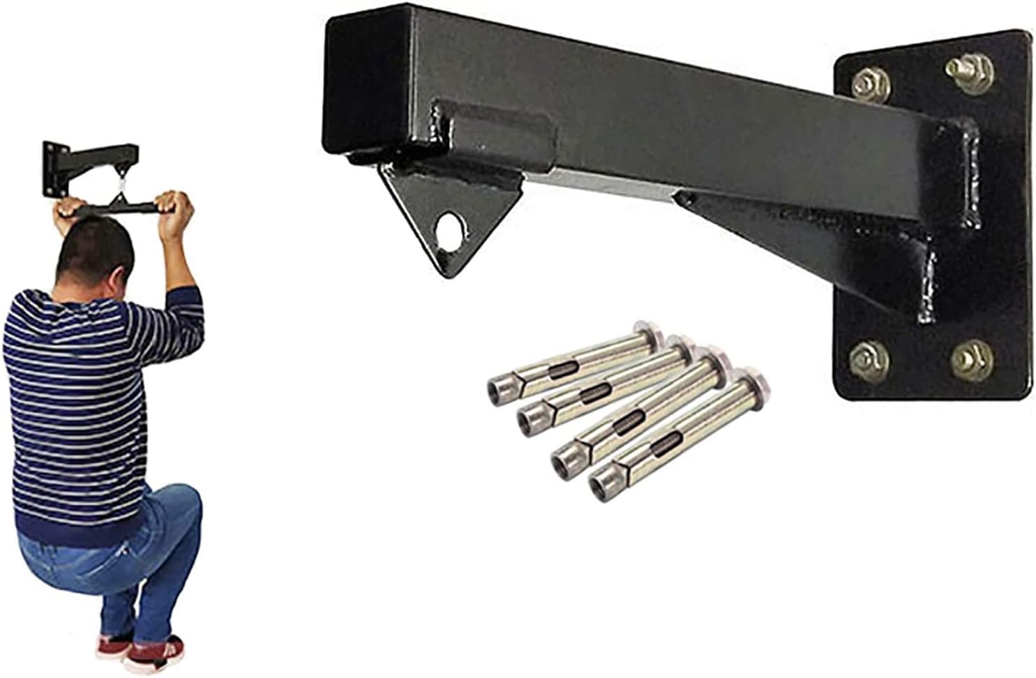 Heavy Duty Wall Mounted Bracket Punch Bag Frame with Screws Punching Boxing Bag Attachments Fitness Equipment for Home Gym Good Stability Easy to Carry
