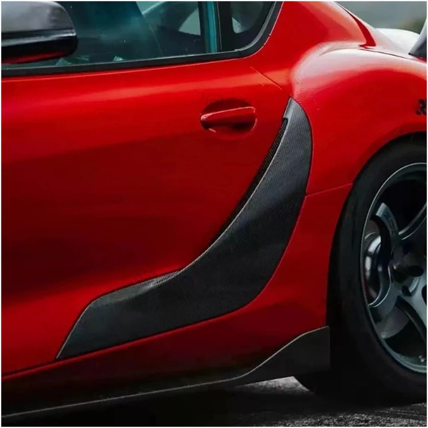 Car Door Side Fenders Vents Trims Frame Decoration Cover for Toyota Supra A90 Coupe 2 Door 2019-2022 Carbon Fiber Body kit