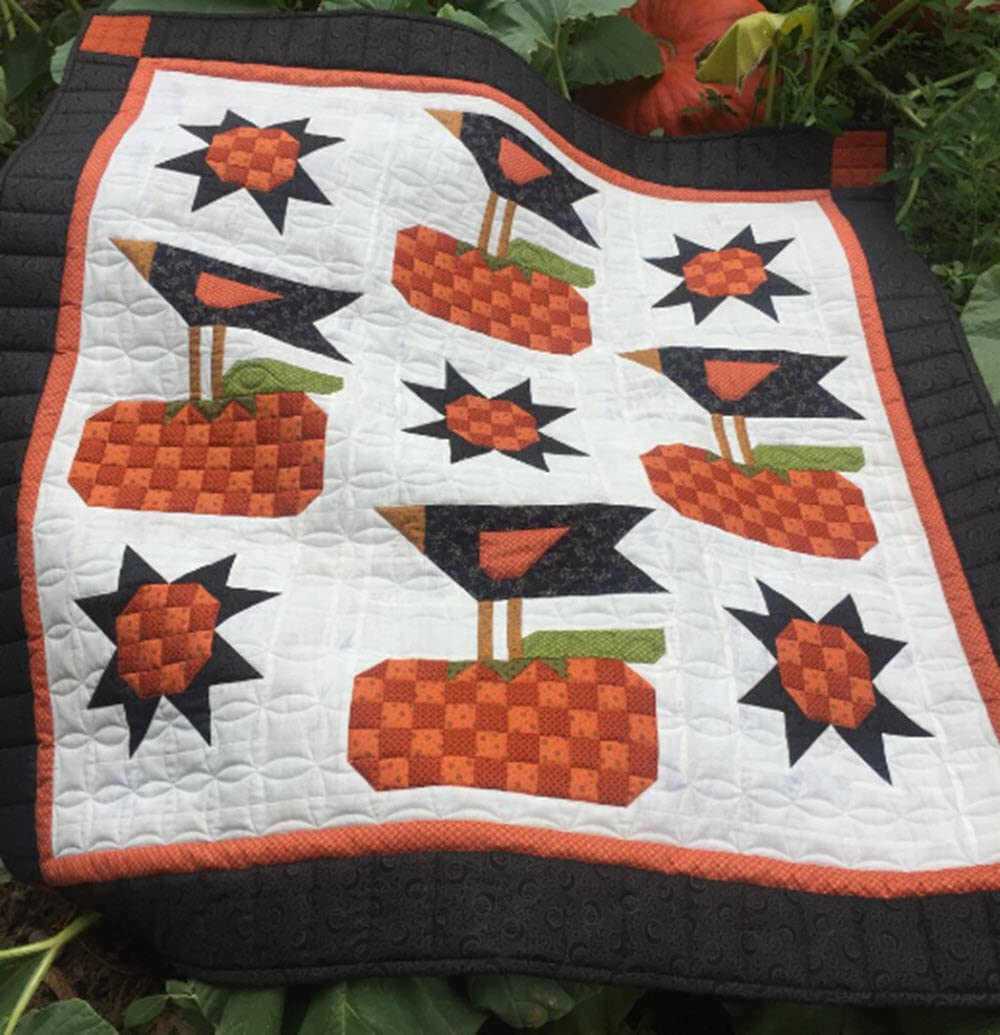 Laugh Yourself Into Stitches My Crow Garden Pattern, White