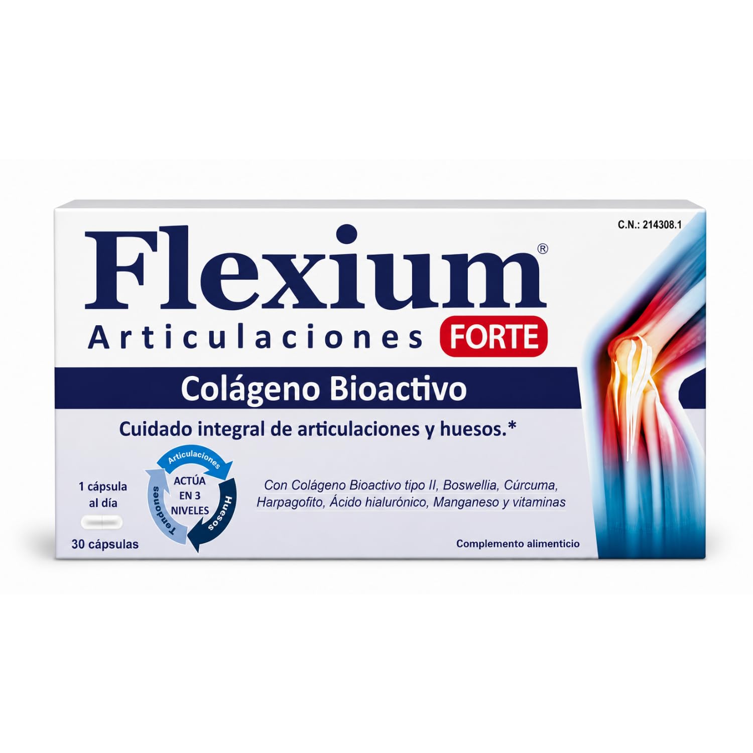 Articulaciones Forte 30 Cápsulas - Pack de 2 Unidades - Cuidado de Articulaciones y Huesos - con Colágeno Hidrolizado Tipo II, Ácido Hialurónico, Cúrcuma, Boswellia y Vitaminas