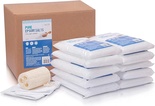 Pure Epsom Salts | Magnesium Sulphate Bath Salt | 10 Kg Pack by The Intelligent Health | Ideal for Relieving Sore Muscles | Reduces Inflammation