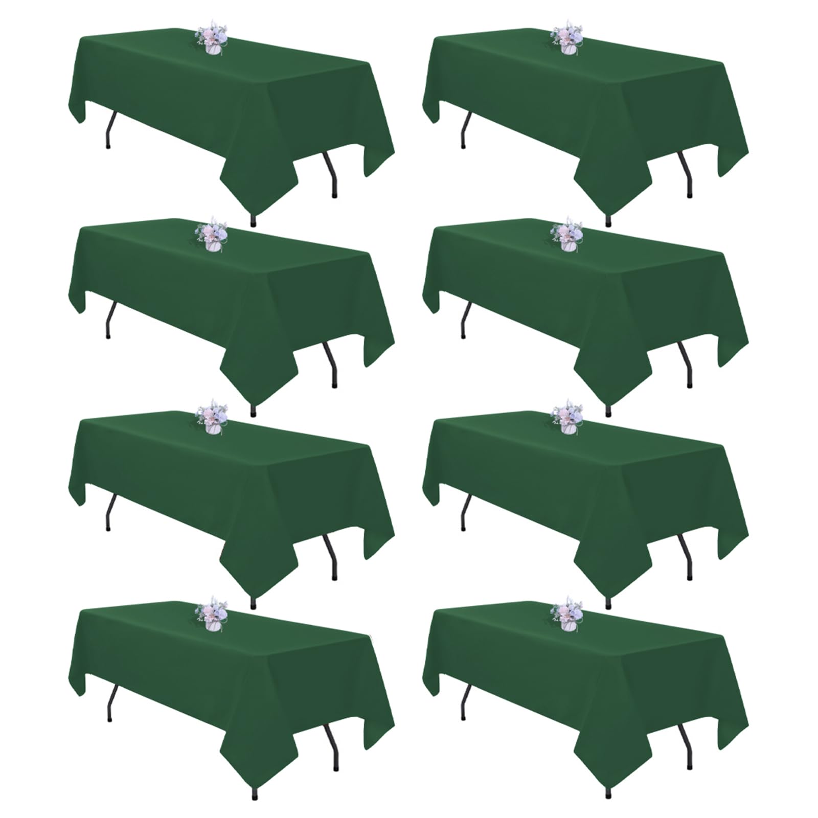 Black Tablecloths - 8 Pack for 6ft Tables -17 Black Tablecloths - 8 Pack for 6ft Tables -17