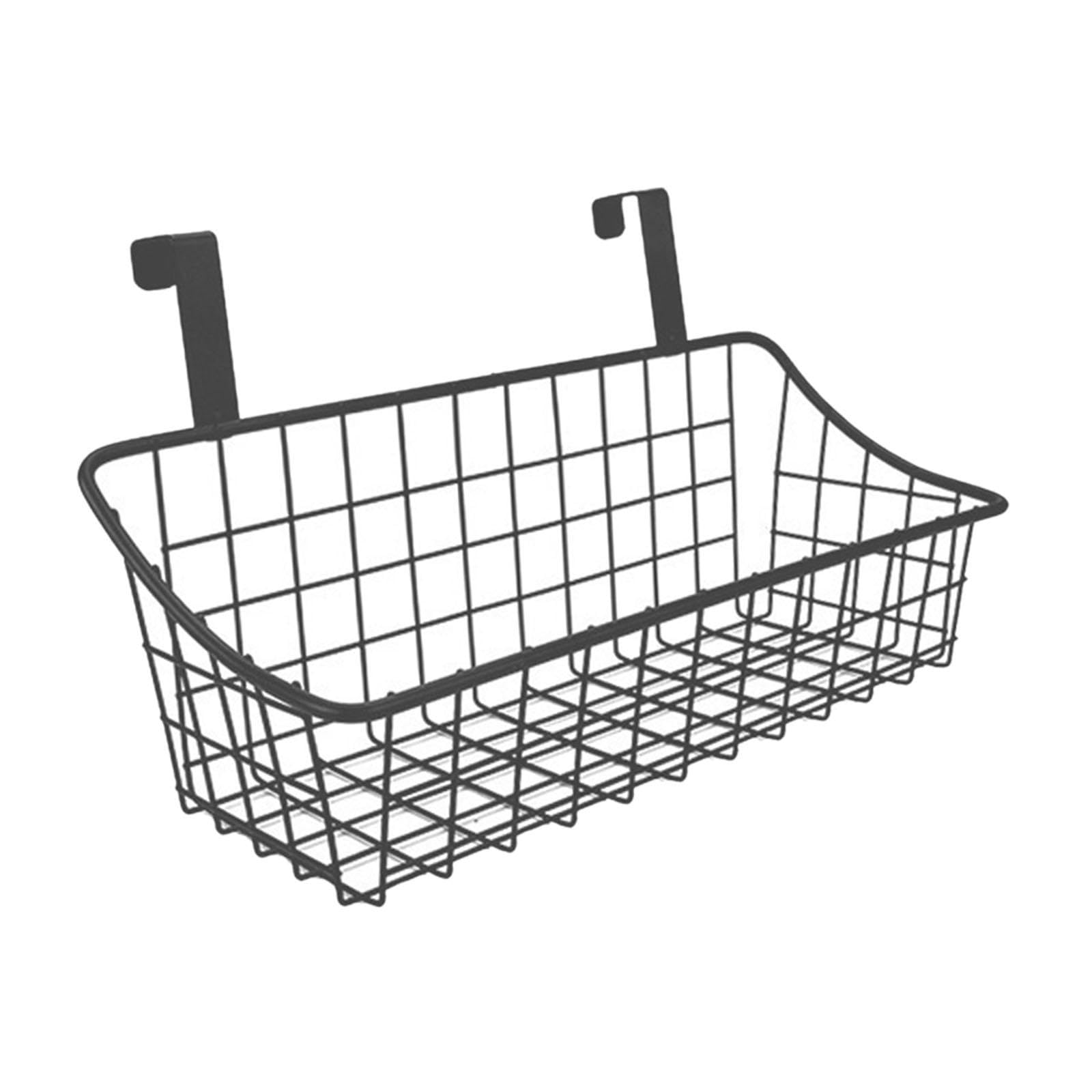 Cesta de pared colgante de alambre de metal – Recipiente multiusos para dormitorio y hogar y funcional, 10 x 10 x 25 cm, ahorro de espacio