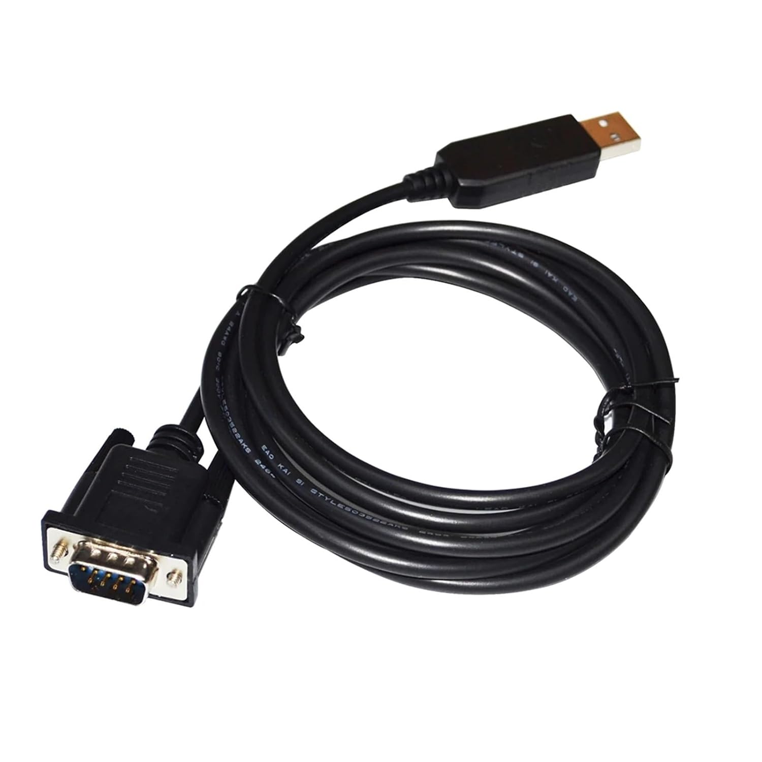 F1T-D2I FT232RL CHIP USB to D-SUB DB9 9PIN Male Adapter RS-232C Converter Serial Cable with 1DCD 2RXD 3TXD 4DTR 5GND 6DSR 7CTS 8RTS(3.6M,Straight Wiring)