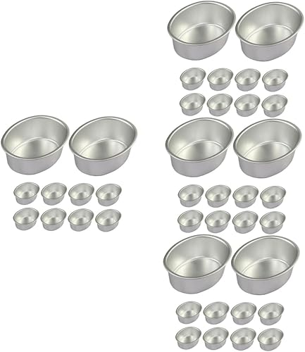 Abaodam Molde ovalado, molde ovalado, molde para queso, mini galletas, mini moldes para hornear, moldes para quiche, moldes para galletas, molde