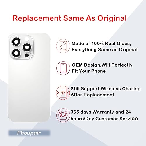 Vista 47 de Reemplazo de cristal trasero OEM para iPhone Xs Max 6.5 pulgadas con kit de herramientas de reparación profesional (gris espacial)