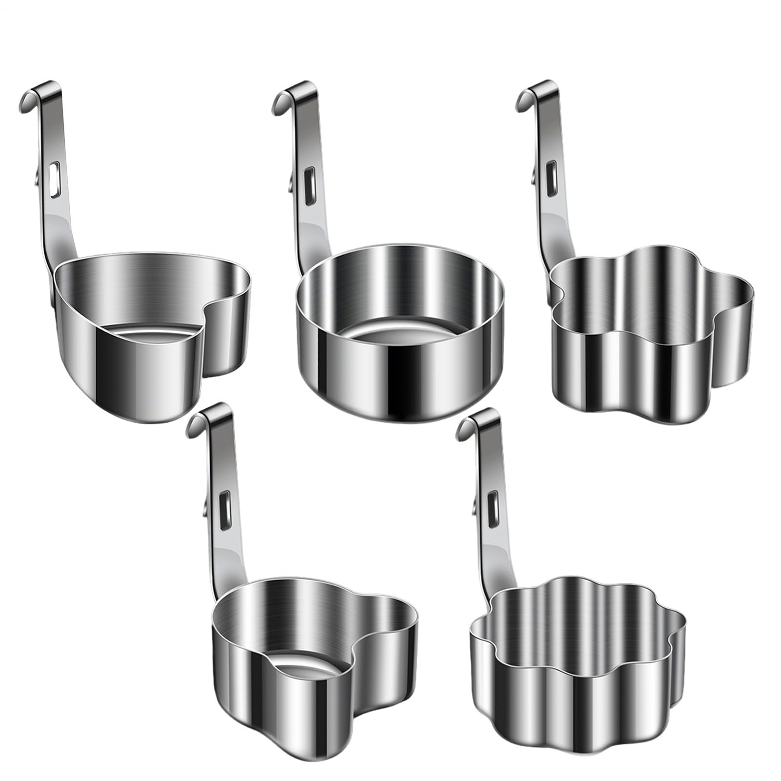 Anillos de huevo para freír y moldes redondos de acero inoxidable antiadherente para cocina