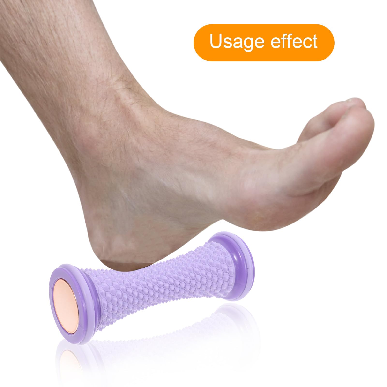 2 Stück Fußrollenmassagegerät aus Tpr und Pvc mit Tragbarem Design der Durchblutung Manuelles Fußmassagerolle für Fußsohlenmassage und Fuß Yoga Training
