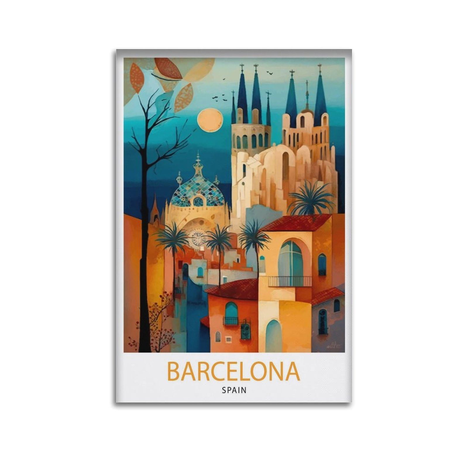 xiaoxiaoshen Barcelona Spain Travel_3 Canvas Poster Wall Art Prints Room Aesthetic Murals Bedroom And Living Decorations 16x24inch(40x60cm)