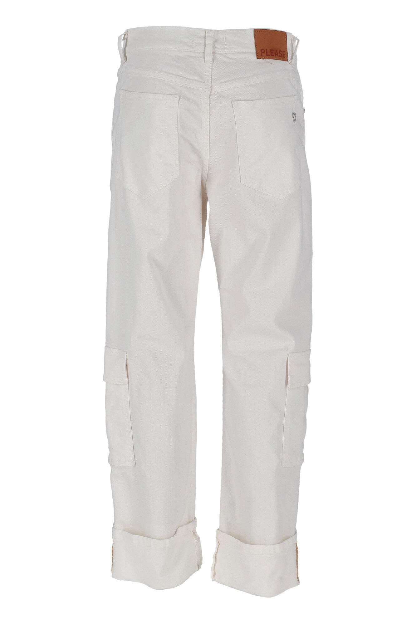 Please Jeans Bianco P2TSHO2N3N