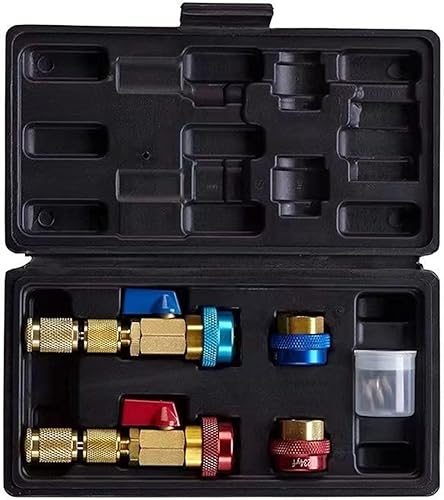 NA Automotive AC R134A R1234YF Juego de herramientas de extracción e instalador de núcleo de válvula, para acopladores de núcleo de válvula estándar