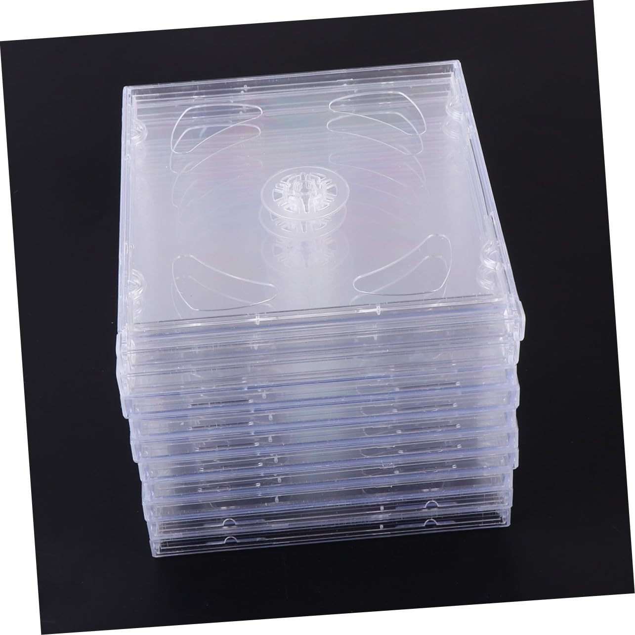 Toyvian Custodia CD Trasparente Rigida in Plastica, 10 Pezzi, Doppia | Formato Portatile, Capienza per 2 Dischi, per Mixtape e Wedding Videos