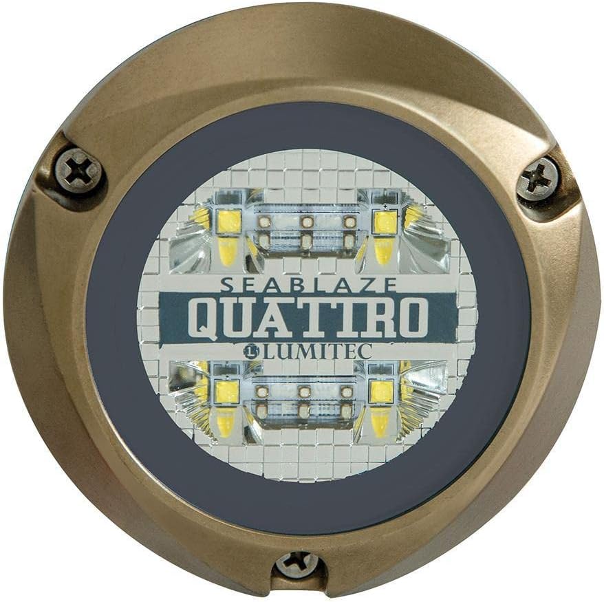 Lumitec Lighting 101510, LED Underwater Light, SeaBlaze Quattro Underwater Light, Spectrum Full-Color RGBW