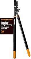 Fiskars 32" PowerGear Bypass Loppers: 3X Leverage Cuts 2" Branches Effortlessly, Reduces Strain with Precision Steel Blades