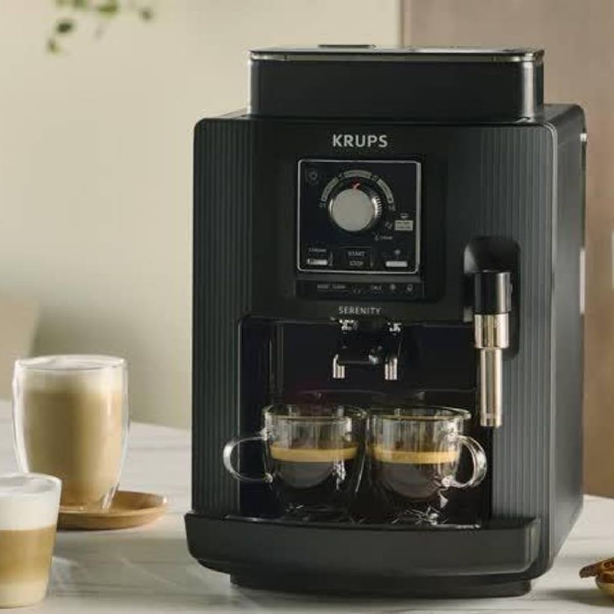 KRUPS Cafetera Serenity 1450W 15 Bar Negra - EA4008E0