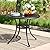 NUU GARDEN 36 Inch Patio Dining Table with Umbrella Hole, Outdoor Cast Aluminum Bistro Table, Black with Antique Bronze at The Edge