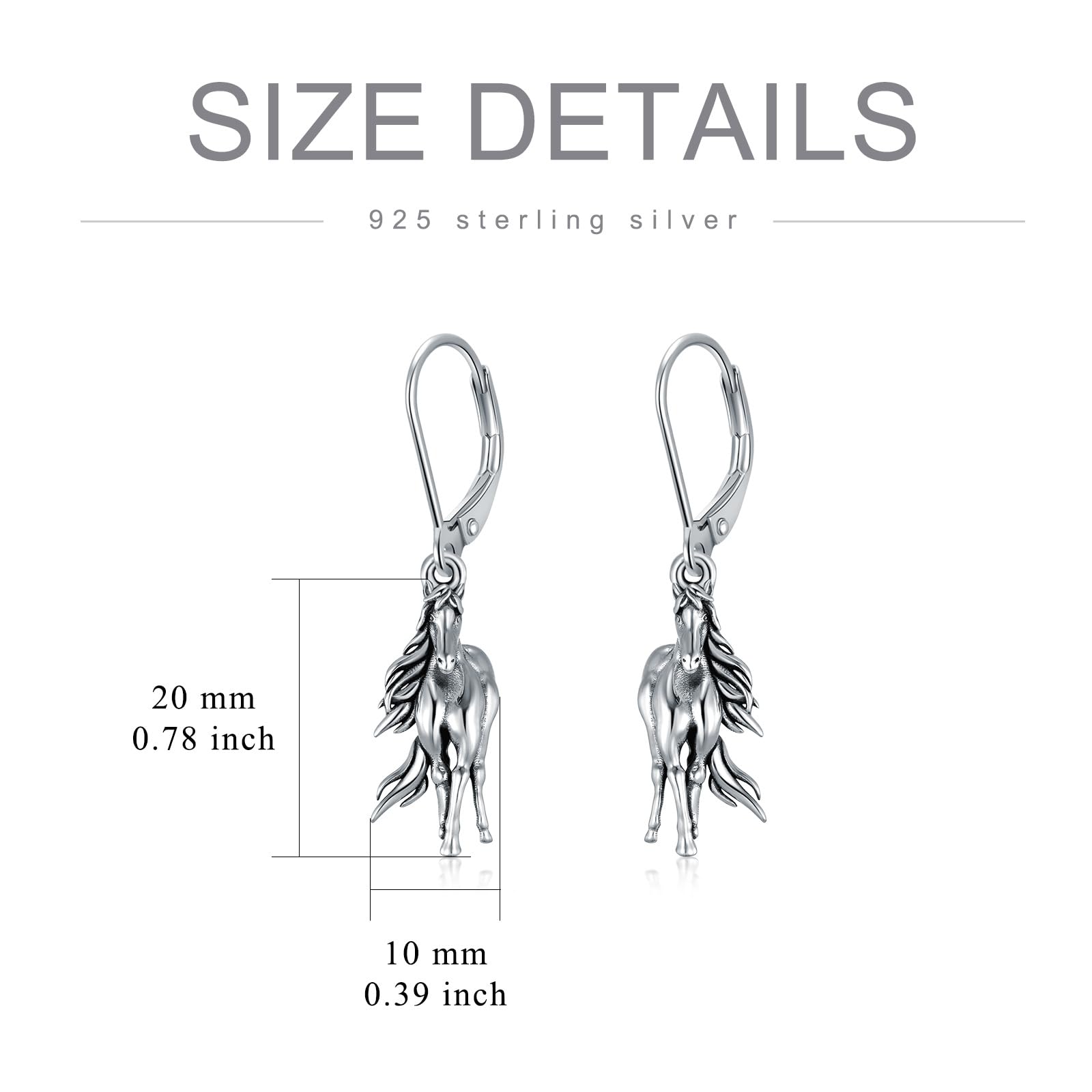 PROESS Tier Ohrringe 925 Sterling Silber Plateau Kuh/Axolotl/Schwein/Hund/Panda/Elefant Ohrringe Tierschmuck Weihnachten Muttertag Geschenk für Frauen