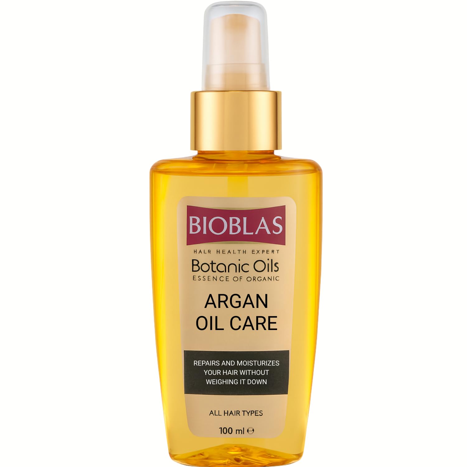 Bioblas Argan Yağlı Saç Bakım Yağı – Durulanmayan, Isıya Karşı Koruyucu, Onarıcı & Parlaklık Veren Serum,%100 Besleyici Etki, 100 ml