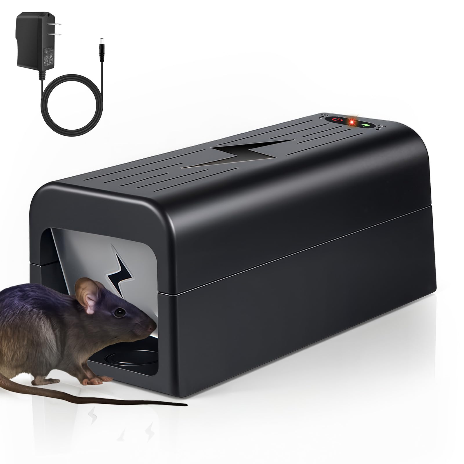 LSJXHAIK Electronic Mouse Trap Dual Power Rodent Zapper Indoor & Outdoor