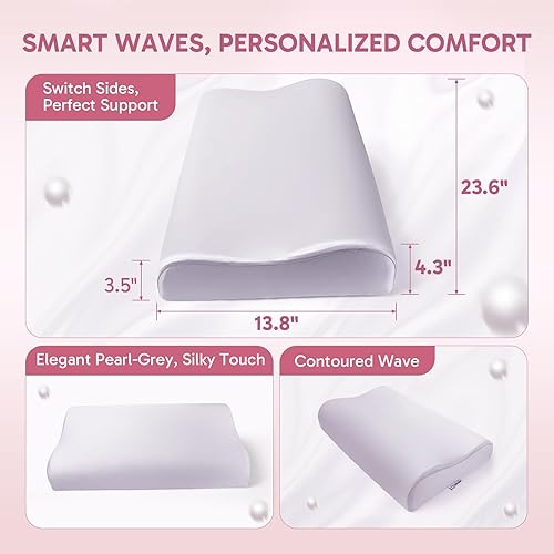 Miniatura 3 de Cervical Neck Pillow for Pain Relief, Contour Memory Foam Pillows for Sleeping, Ergonomic Pillow Orthopedic Cooling Pillow Bed Pillow Neck Support