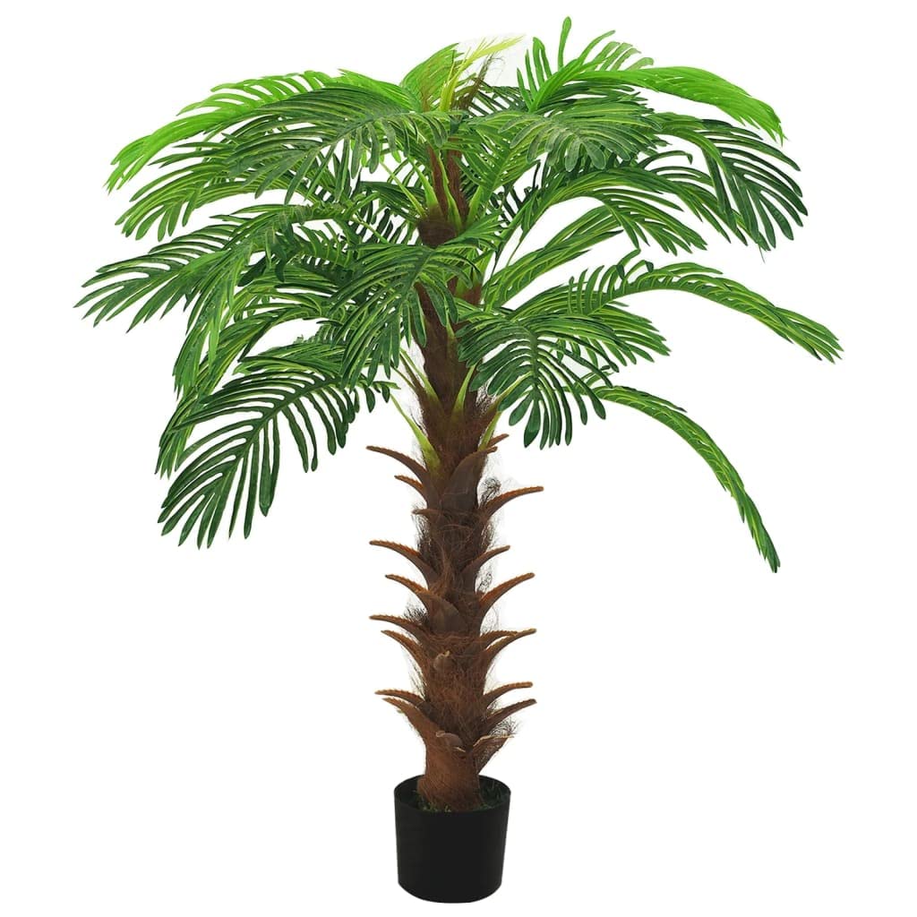 vidaXL Palmera Cycas Artificial con Macetero Plantas Falsas Decoración Floral Imitación Oficina Salón Sala de Estar Habitación 140 cm Verde