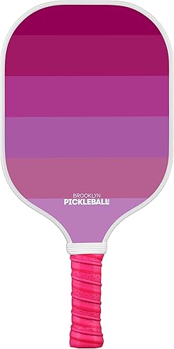 Brooklyn Pickleball Co. - Paleta de pickleball de fibra de carbono prémium, aprobada por USAPA, núcleo de panal, agarre acolchado, elegante paleta