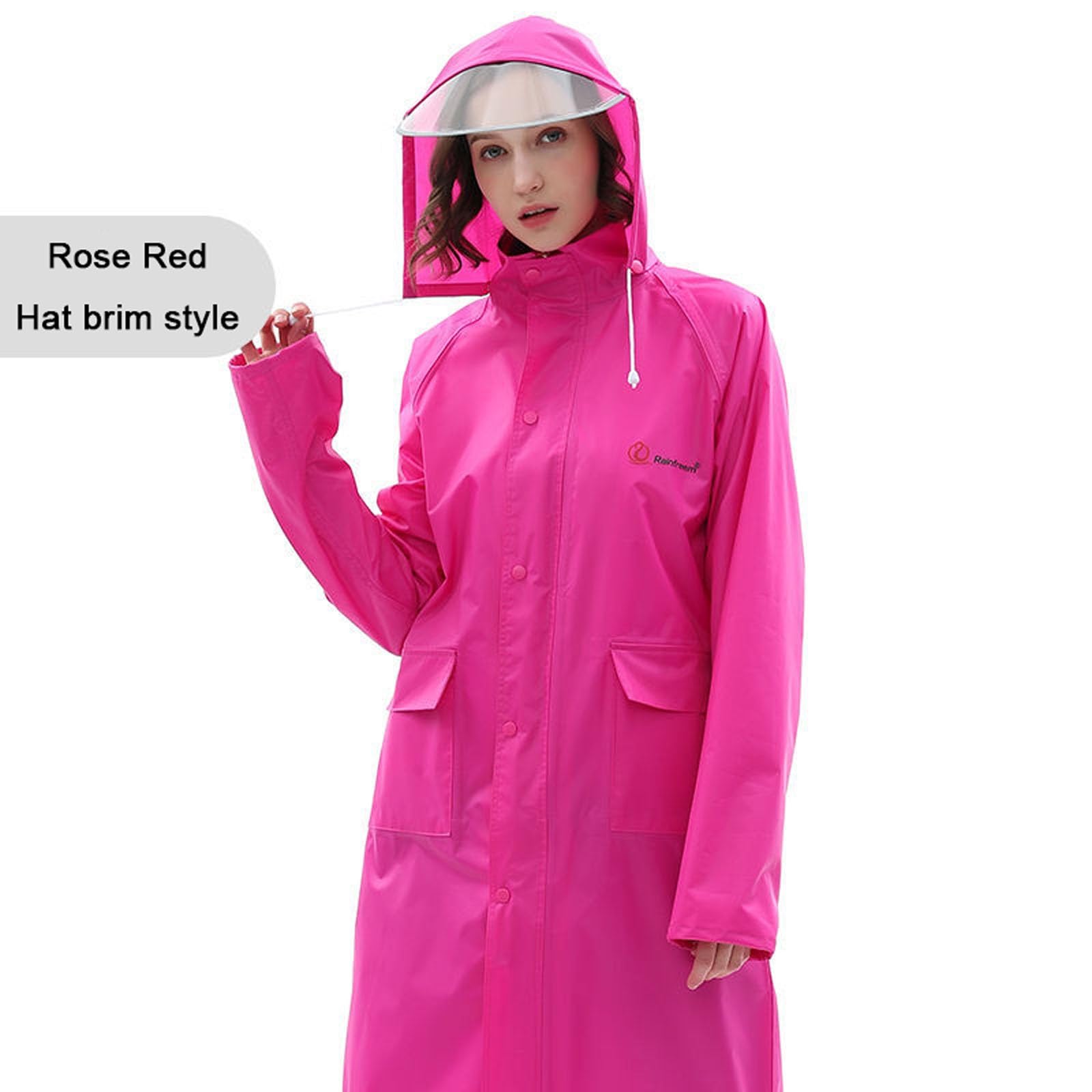Poncho de lluvia impermeable para hombre y mujer, reutilizable, chaqueta de lluvia transpirable, abrigo largo multiusos, poncho de lluvia con capucha, chaqueta plegable para trekking
