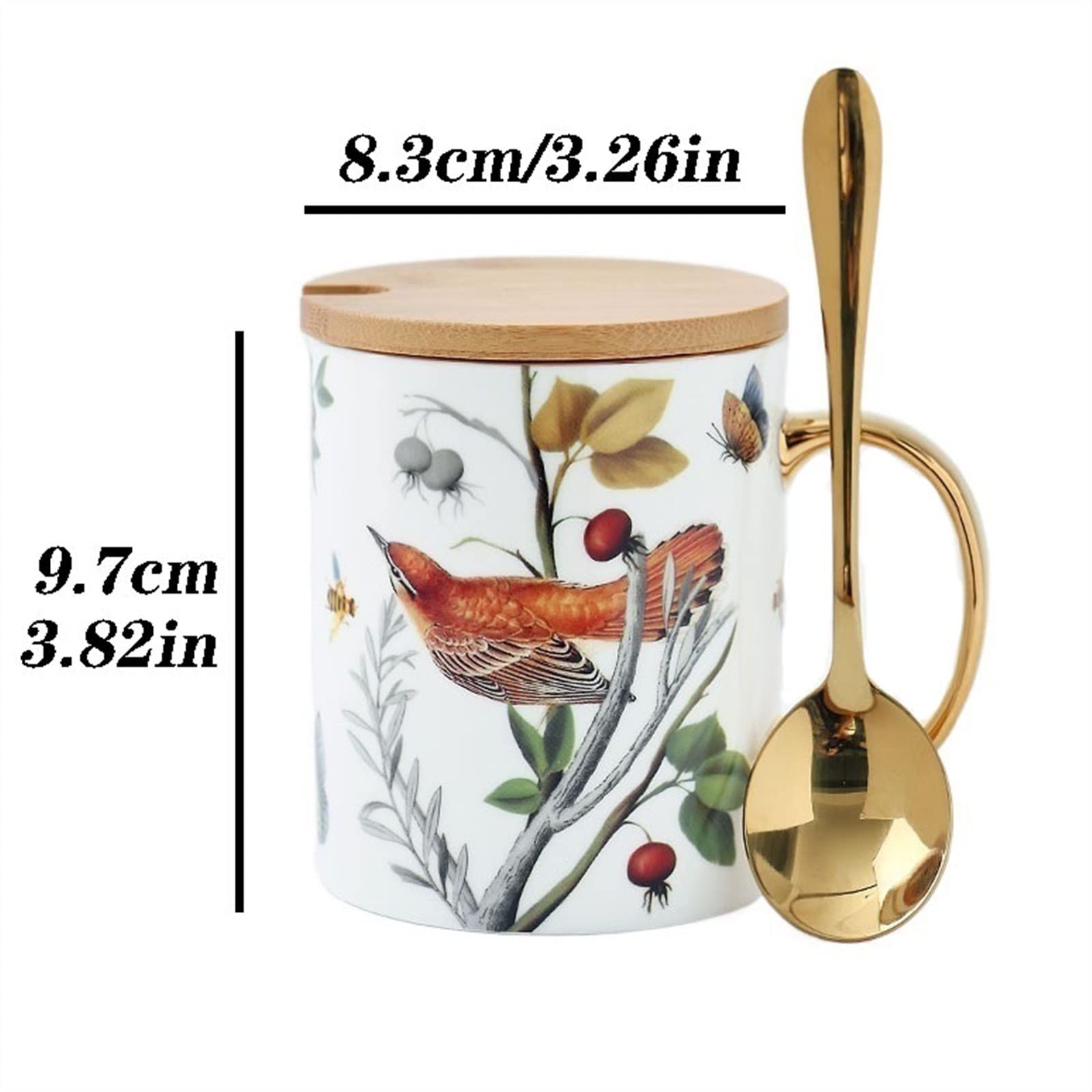 Ceramiczny kubek do kawy 300ML kreatywny ręcznie malowany kubek do picia kubek z porcelany kostnej biuro strona główna duża pojemność śniadanie kubek do mleka (B)