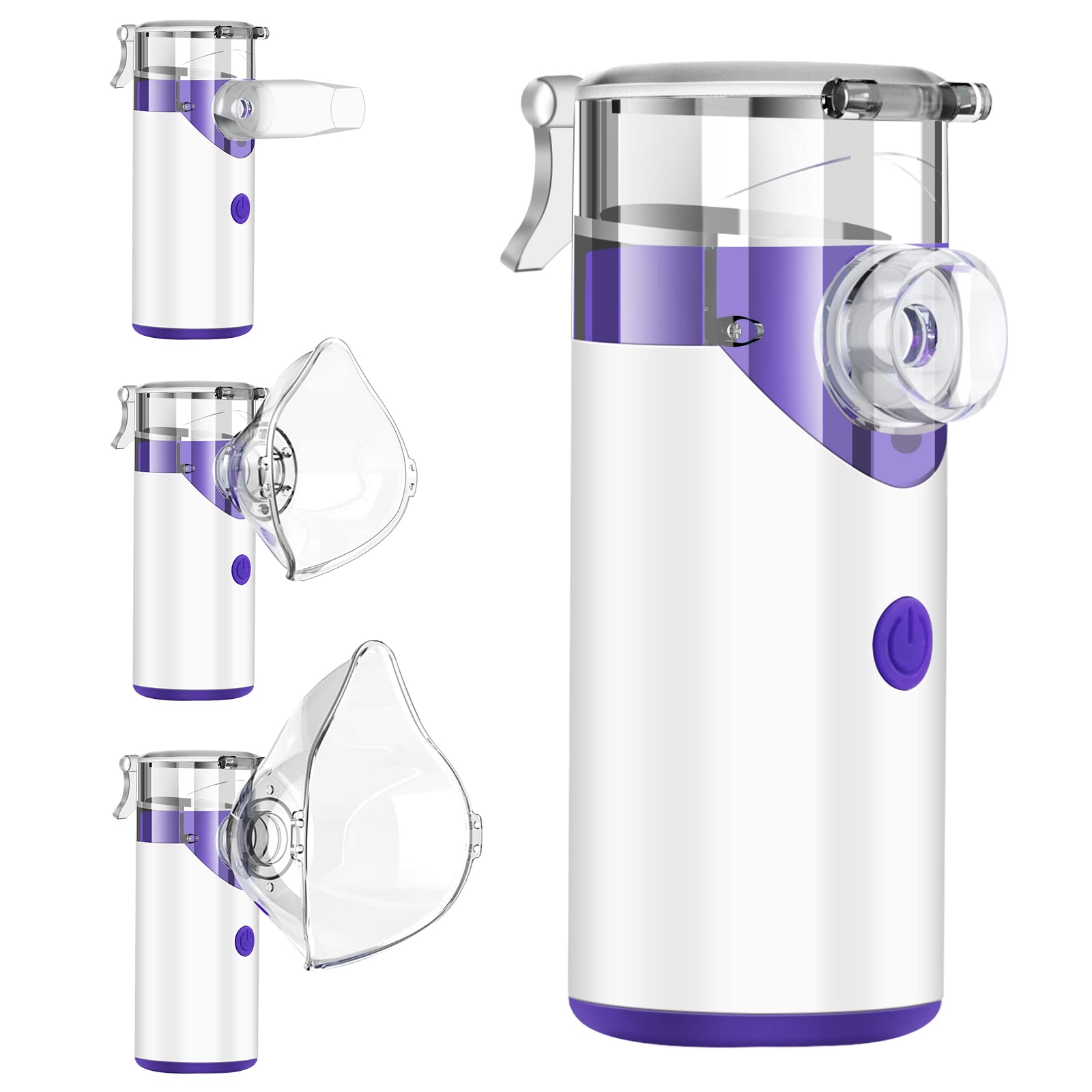 Inhalator dla dzieci, nebulizator dla dorosłych: przenośny inhalator na przeziębienie, ultradźwiękowy nebulizator – elektryczny ładowany przez USB, regulowany, cichy inhalator
