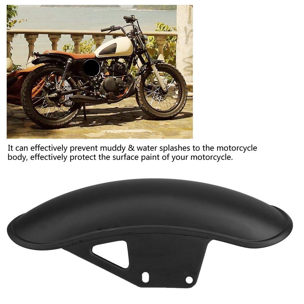 Garde-Boue Avant de Moto de Remplacement EVGATSAUTO, Garde-Boue Avant de Garde-Boue de Garde-Boue de Garde-Boue pour GN125 GN250(Noir)