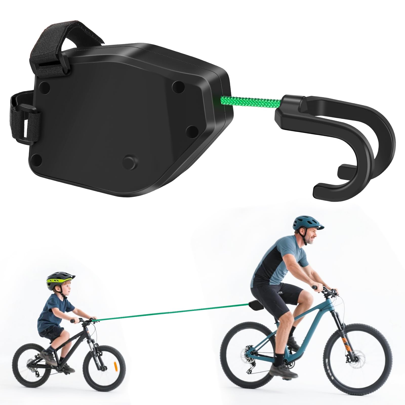 FoiiLiio Cuerda de Remolque Bicicleta,2.5m Cuerda de Remolque Retráctil,Cuerda de Remolque para Bicicleta para Bicicletas de Montaña,Todas Las Bicicletas