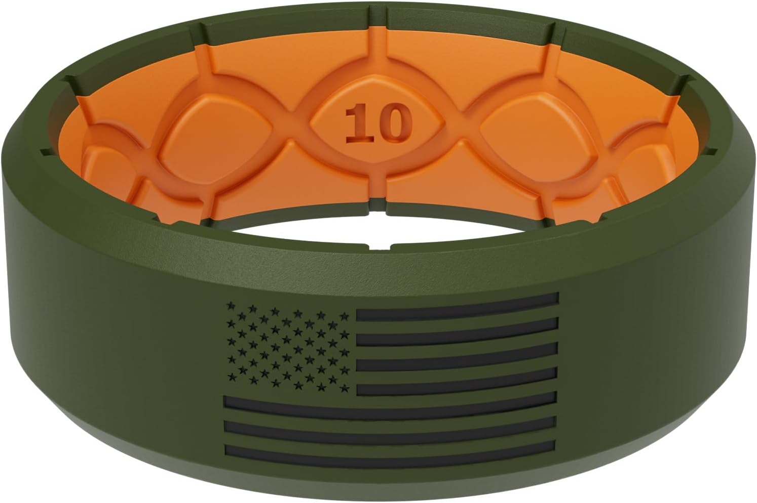 Groove Life Edge Silicone Ring - Breathable Rubber Wedding Rings for Men, Unique Design, Comfort Fit Ring
