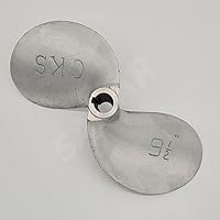 Vista 7 de SANAR Aluminum Propeller for Longtail Mud Motor Long Tail Boat - Keyed Tapered Shaft