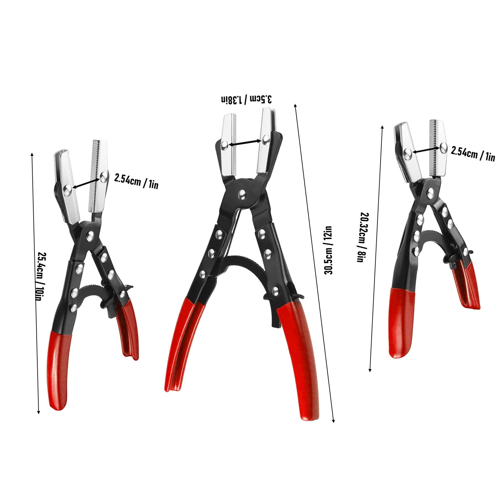 3Pcs Ratcheting Hose Pinch Pliers Set Locking Tube Clamp Pliers