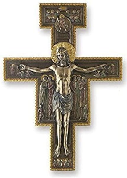 Krzyż krzyżowy San Damiano Rzeźba 38 cm