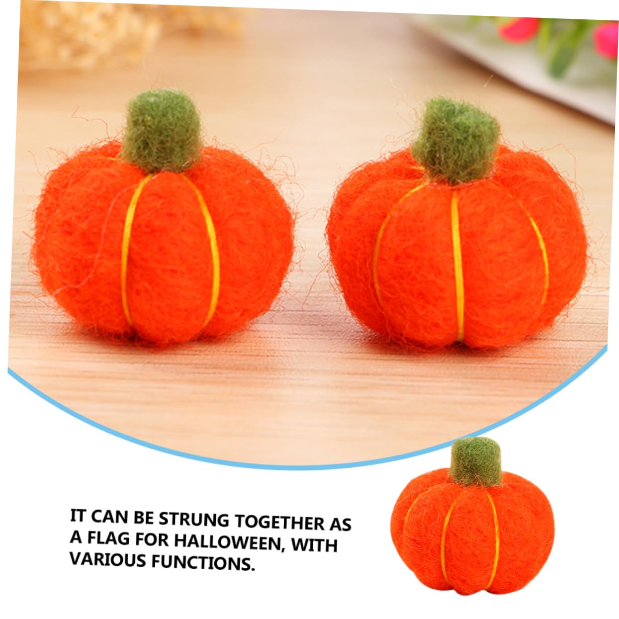 18stücke Teiliges Aus Filz-Pumpkin-Girlande Für Halloween-Dekoration Niedliche -Pumpkin-hänger Für Festliche Anlässe Langlebig Und Ansprechend Für Ihre Eingangstür