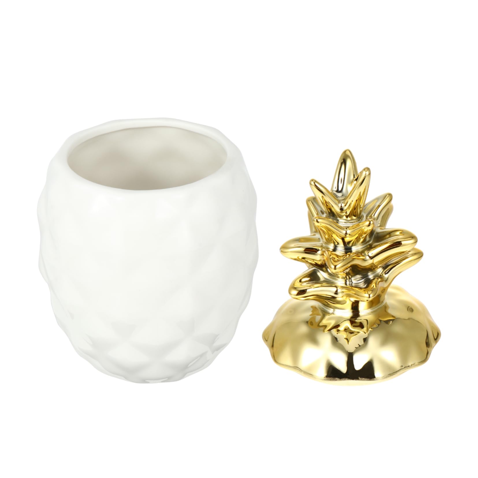 Ananas décoratif Healvian en céramique blanche pour bureau et salon