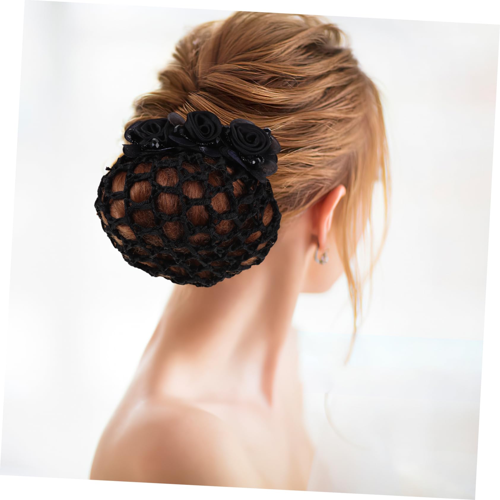 Kipling Navy Floral Rosette Bun Cover with Netting High-Quality Equestrian Bun Nets | Equetech main image 2