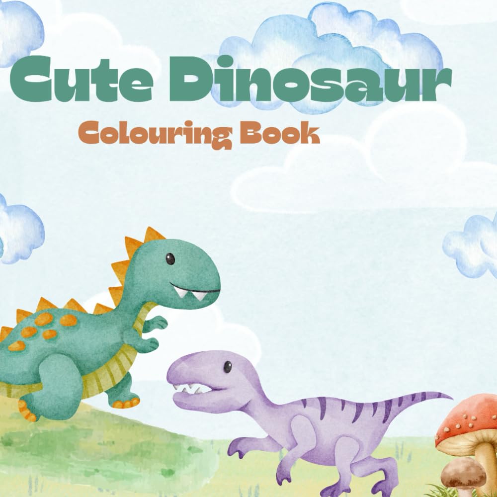 Cute Dinosaur: Colouring Book