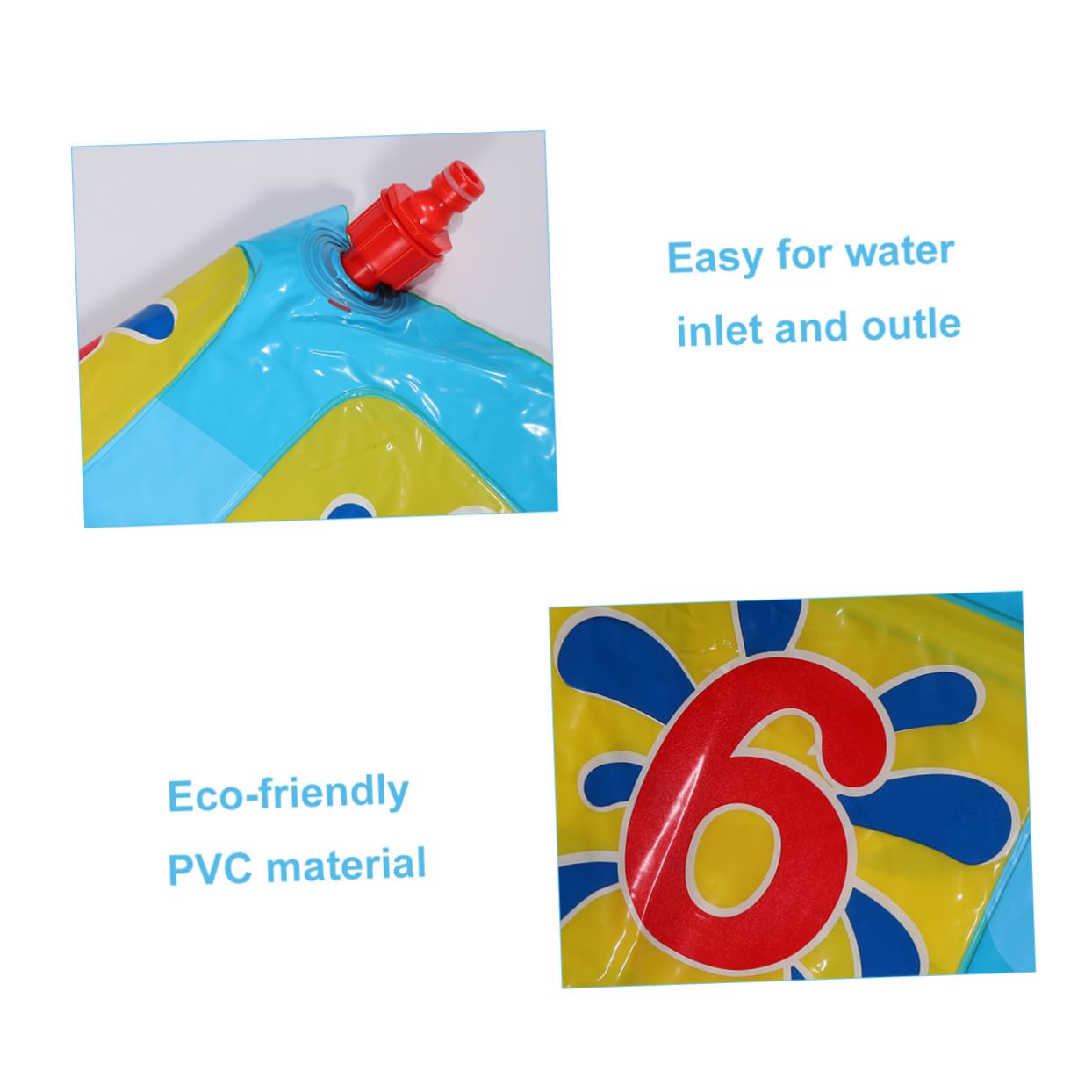 Colchoneta Inflable de Agua Azul de Plástico para Niños