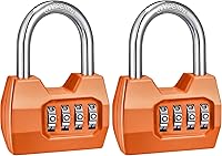 Vista 19 de 1 Pack disecu Candado de Combinación de 4 Dígitos, Candado Impermeable para Exteriores para Casillero de Gimnasio Escolar, Cerca, Portón, Cobertizo