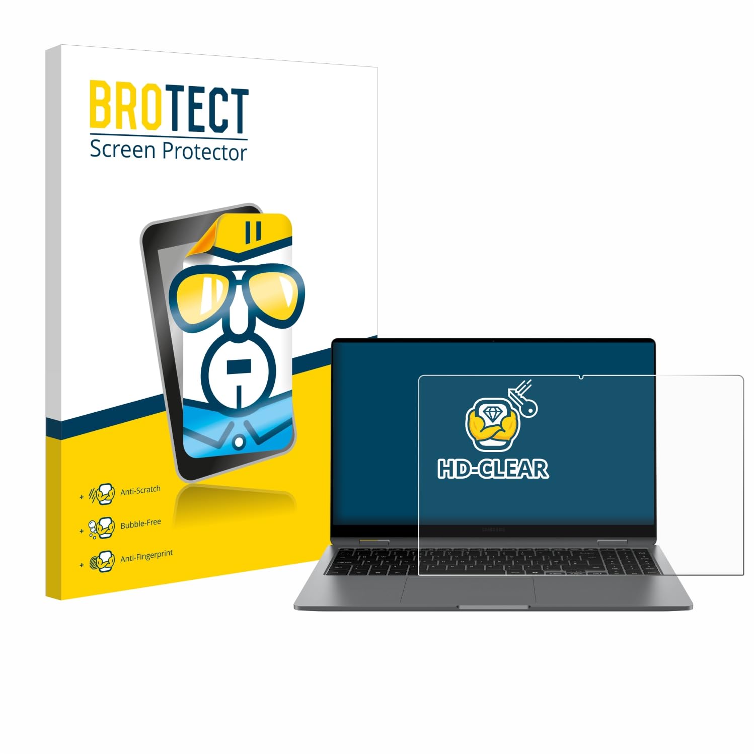 BROTECT Schutzfolie für Samsung Galaxy Book5 360 15.6" Displayschutz Folie Made in Germany, Ultra-Klar