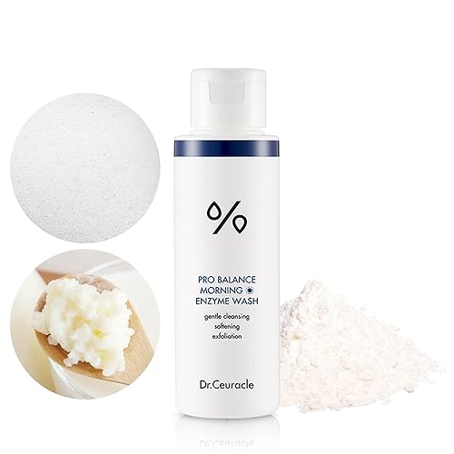 Dr.Ceuracle Pro Balance Mañana Enzyme Wash  Maltosa, almidón de maíz en polvo limpiador que elimina sebo y aceite  Cuidado de equilibrio de pH,