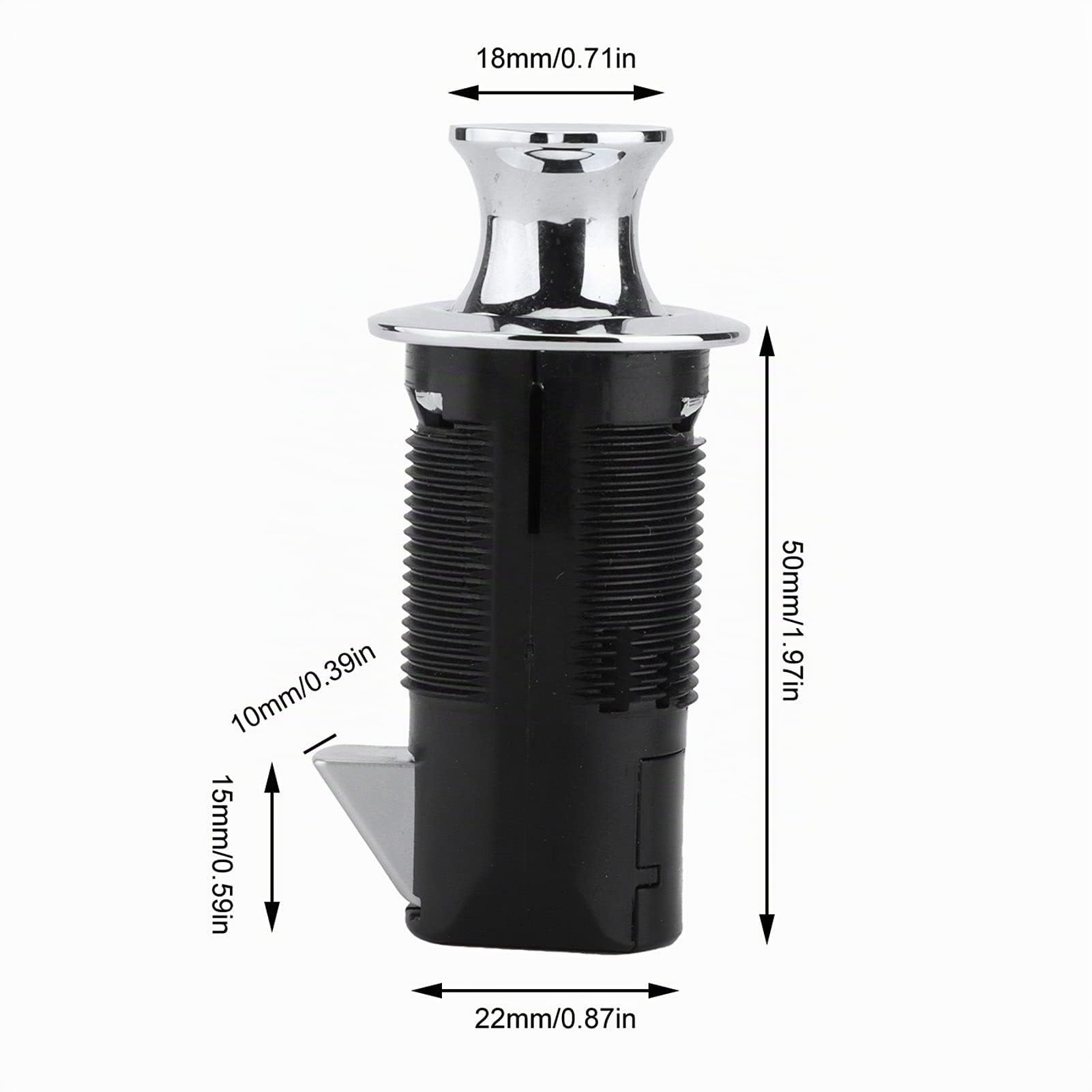 Serrure à Poussoir Serrure de Porte D'armoire de Type Poussoir pour Bateau Ronde pour Accessoires MP Point en Alliage de Zinc é pour Yachts RV Camping-cars