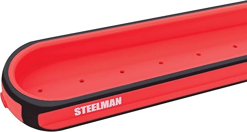 Miniatura 3 de Steelman Juego de 2 bandejas magnéticas para almacenamiento de enchufes y accesorios, tamaño pequeño (6 pulgadas) y mediano (12 pulgadas) (75107)