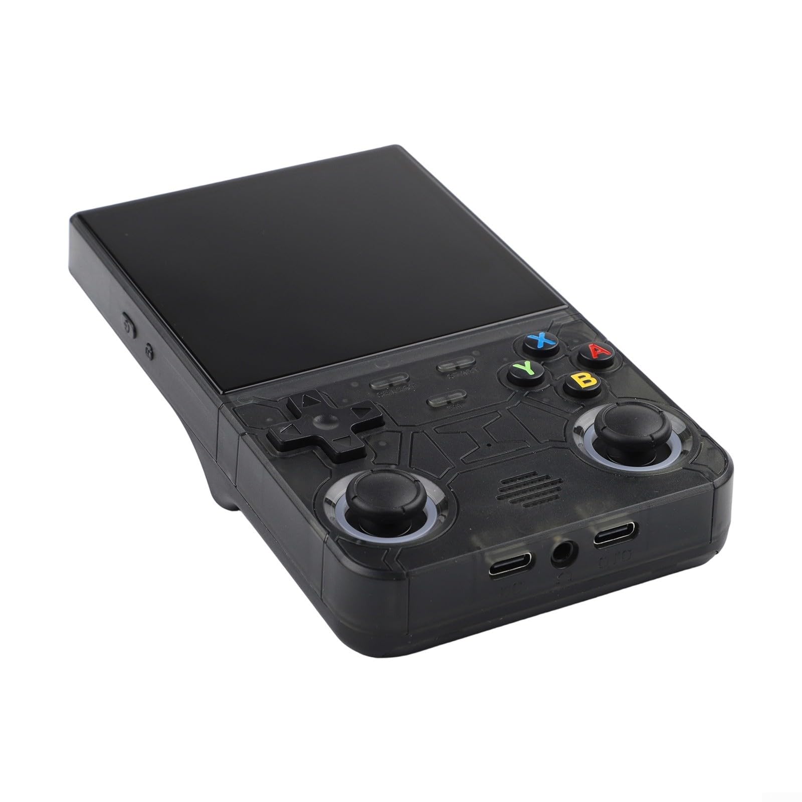 Consola de juegos portátil R36 Ultra, con almacenamiento de 128 GB y pantalla HD de 4 pulgadas, para dispositivos ABS portátiles de juegos retro (morado 128G)