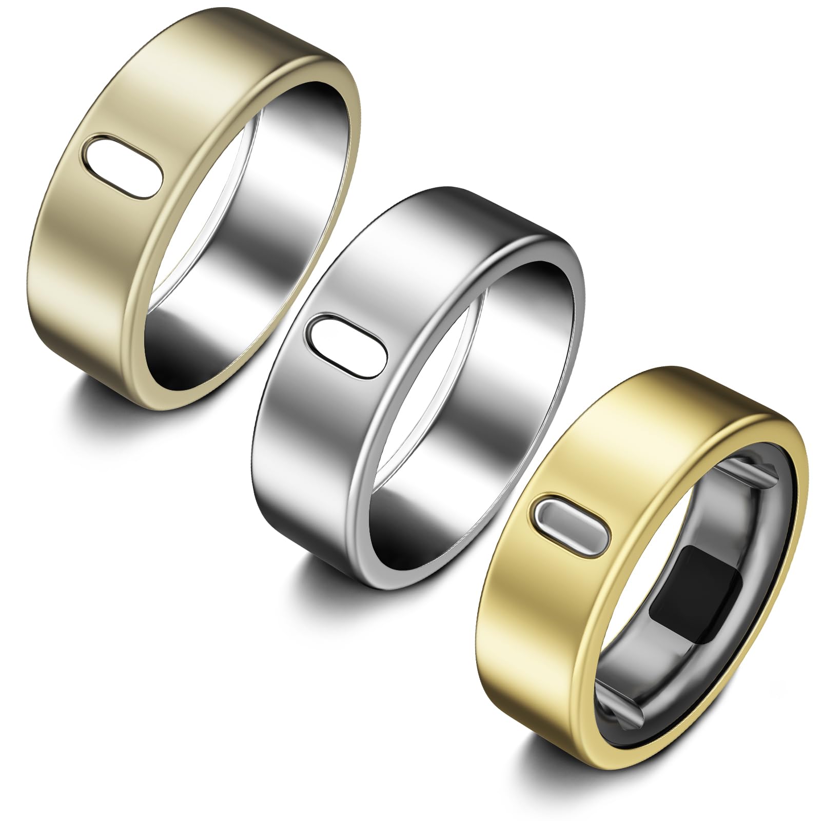 ZOOROO Oura Ring Gen 4/3 Cover 3 Pack Size 7 | Gold+Silver+Champagne Gold - main product image