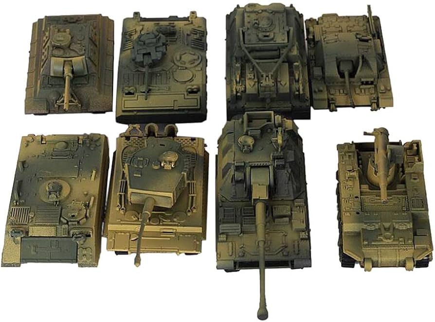 Amazon | misppro 8ピース 4D モダンタンクモデル 1:72 ヘビータンク