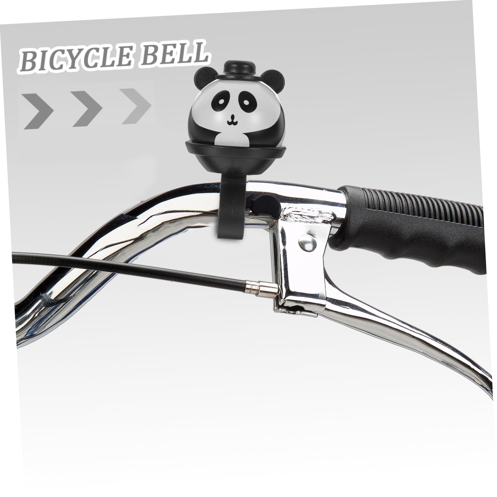 Abaodam 5 Pièces Cloche de Vélo Cartoon Portable pour Garçon Fille Accessoire Pratique pour Vélos et Trottinettes Design Mignon Noir et Blanc Panda