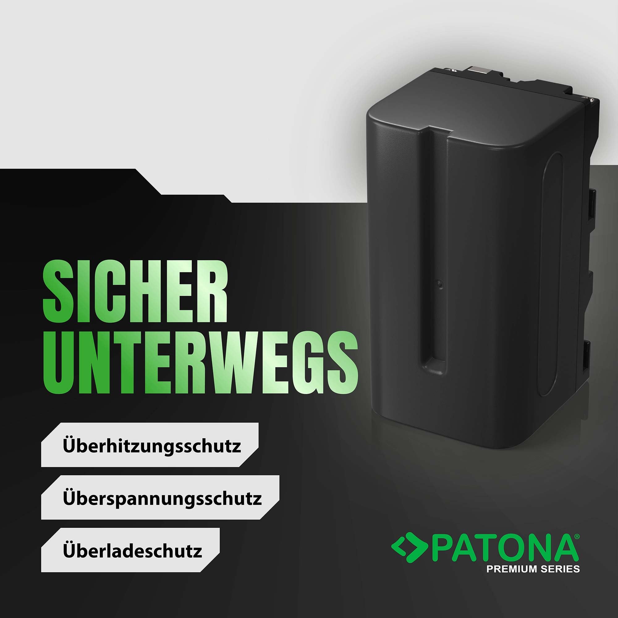 PATONA 2X Premium NP-F750 Akku 5200mAh – Ersatz für Sony NP-F750 NP-F550 NP-F970 – für Sony Camcorder, LED-Videoleuchten (Yongnuo, Neewer, Aputure, Viltrox), Kamera-Monitore – Doppelpack fürs Set